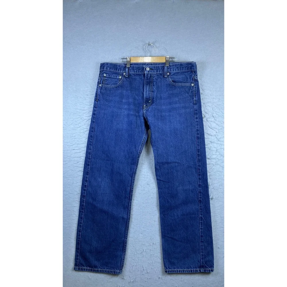 Levi's 569 Jeans Mens 36x32 Blue Excellent Loose Straight Leg Denim